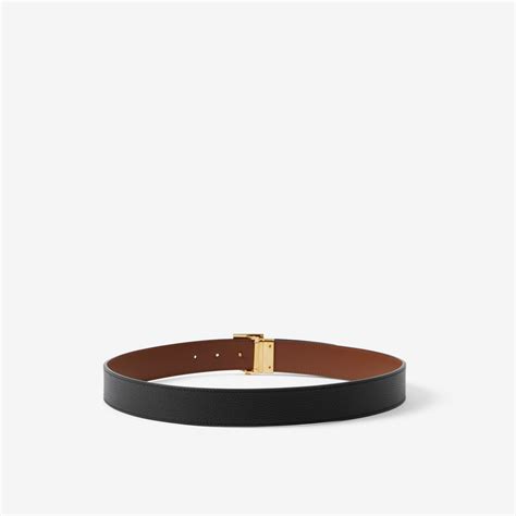 burberry monogram belt mens|Leather Reversible TB Belt in Black/tan/light gold .